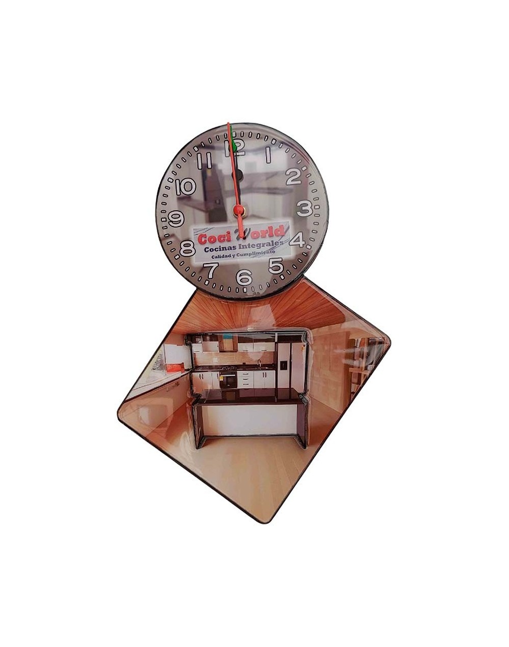 Reloj de pared con logo de empresa
