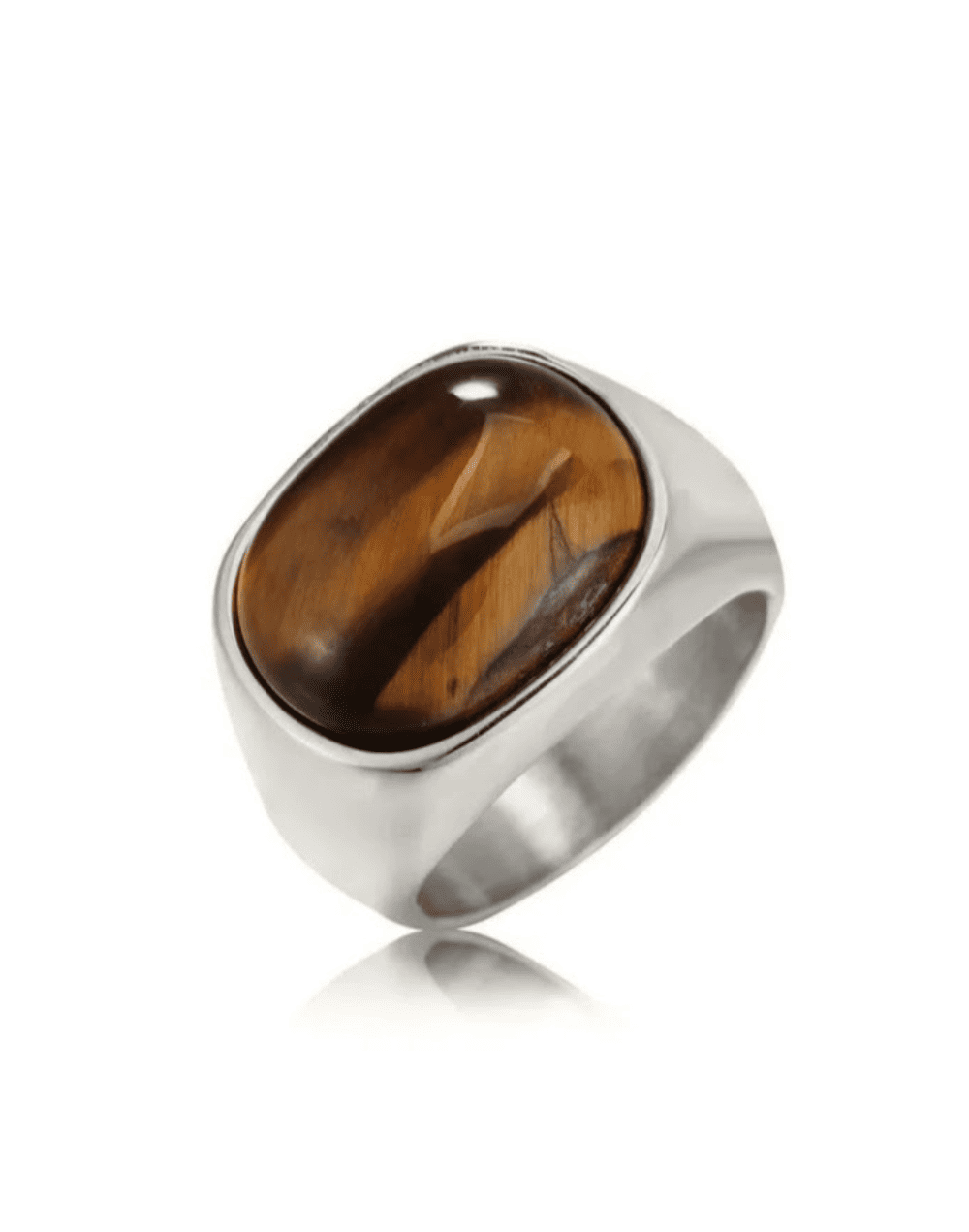 Anillos en acero con Ojo de Tigre