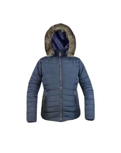 Chaqueta para mujer con capota de peluche / R-07