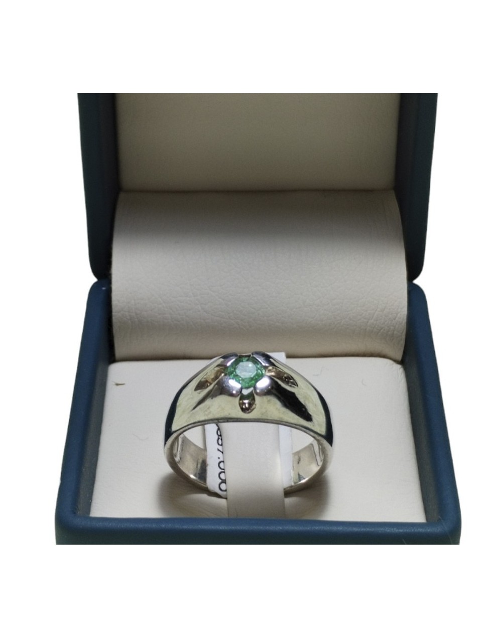 Anillo en plata925 con esmeralda b