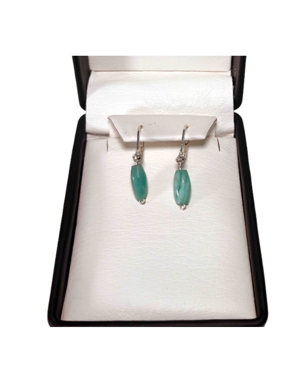 Aretes candongas plata y esmeralda