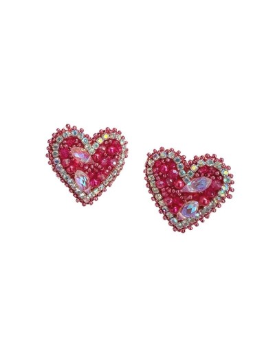 Aretes love fuccsia