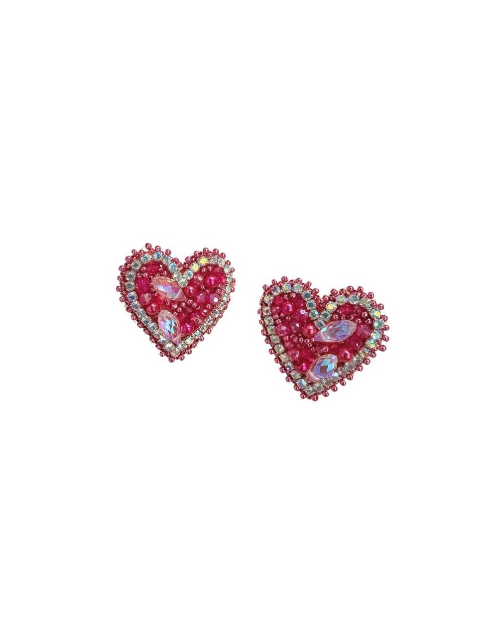 Aretes love fuccsia
