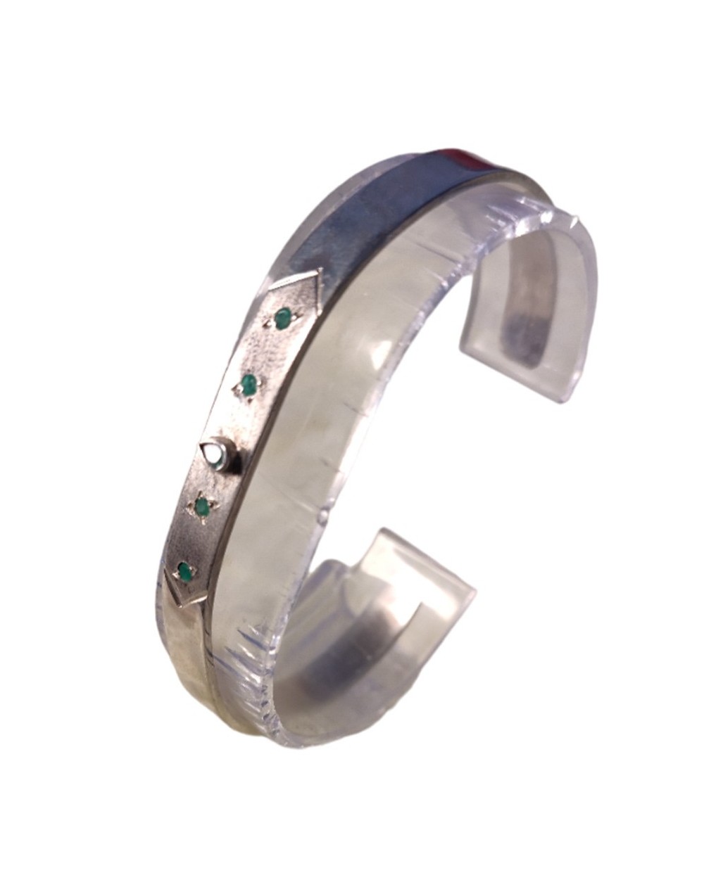 Pulsera de plata925 con esmeraldas c