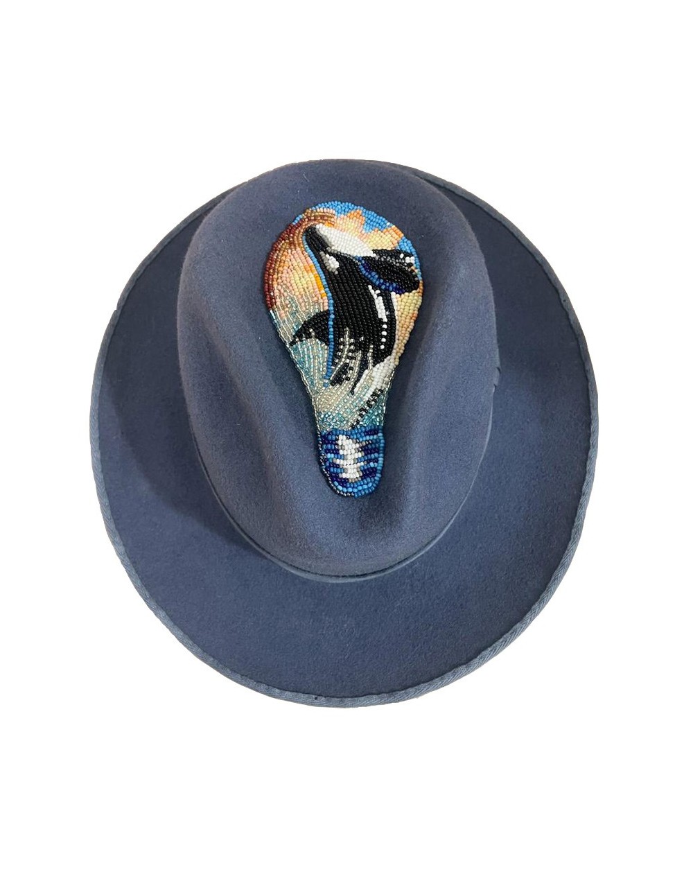 Sombrero Blue whale felt hat