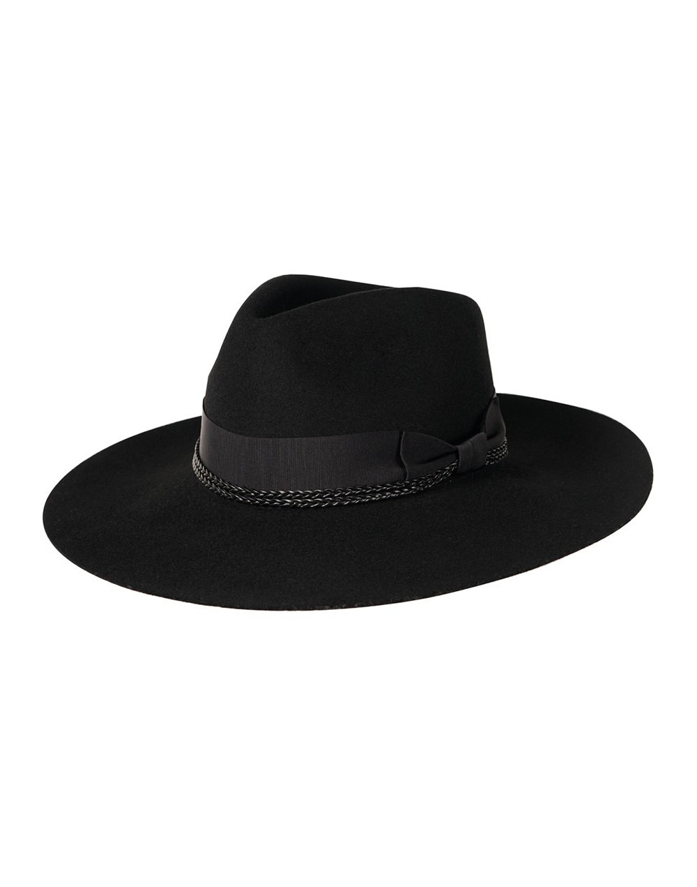 Sombrero Felt black hat & braid