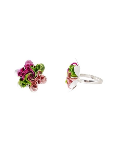 Anillo curler flor