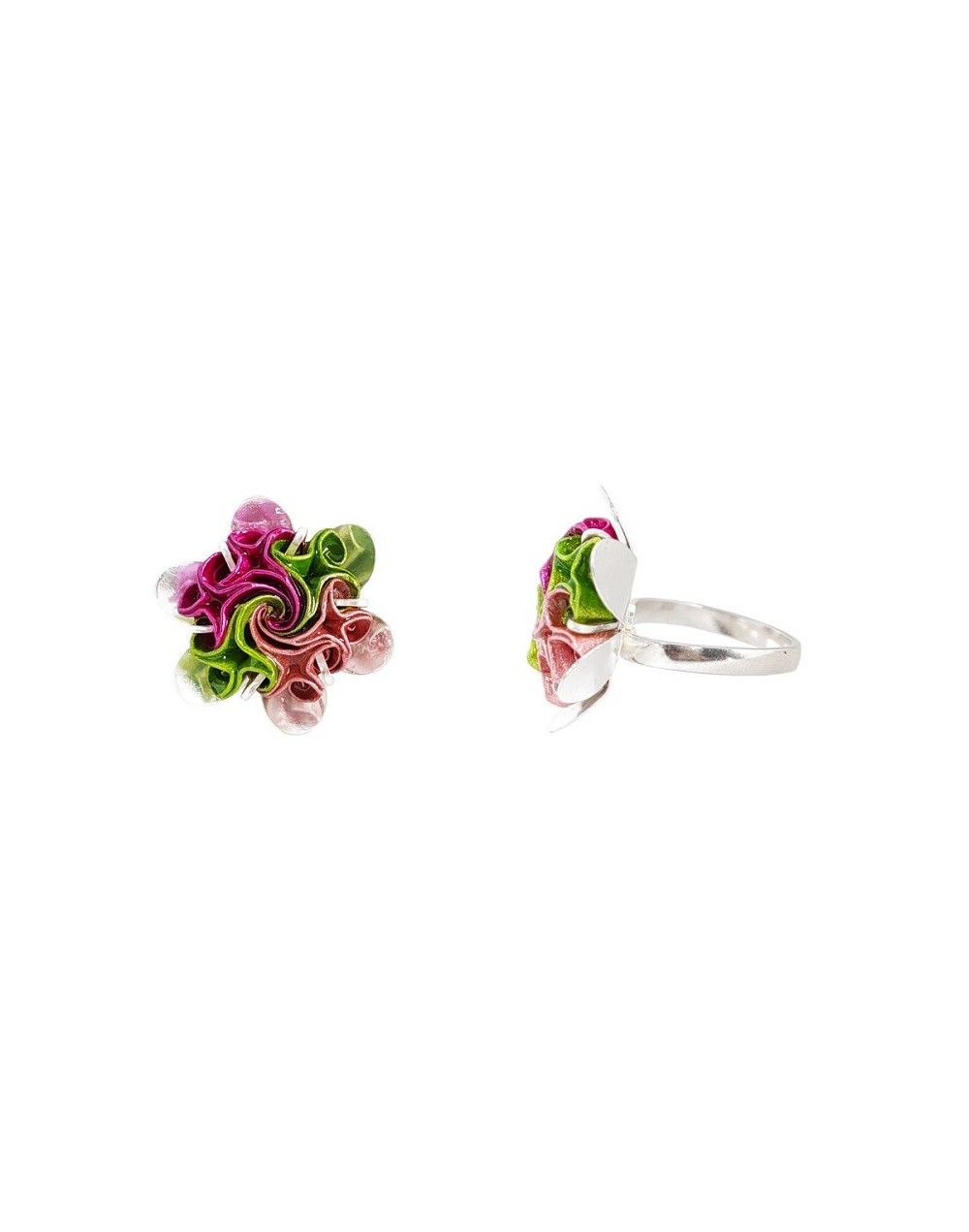 Anillo curler flor