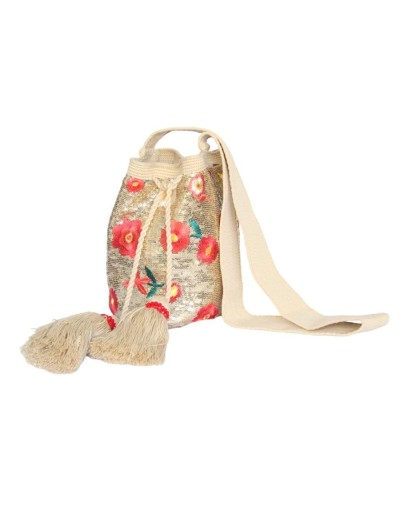 Mochila wayuu artesanal floral