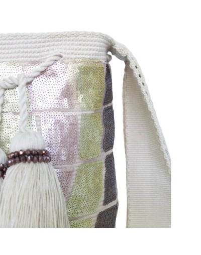 Mochila wayuu artesanal colores tierra