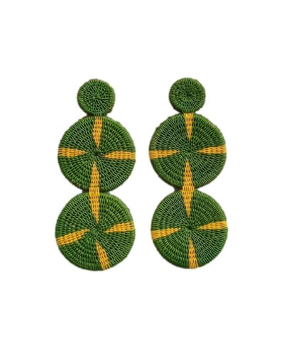 Arete artesanal con diseño de gotas de lluvia
