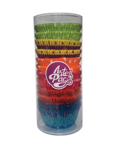 CILINDRO CON CAPACILLOS DE COLORES PARA CUPCAKES 300 UNIDADES