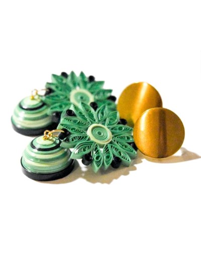 Aretes en filigrana de papel