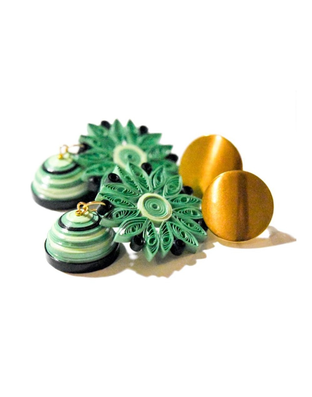 Aretes en filigrana de papel
