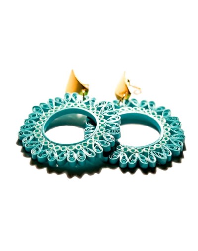 Aretes en filigrana de papel