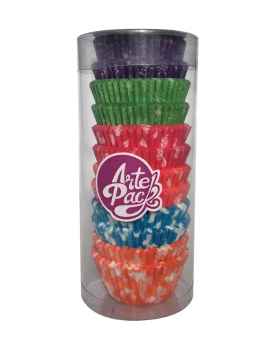 CILINDRO CON CAPACILLOS DE COLORES X 300 UNIDADES PARA MINI CUPCAKES