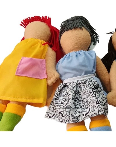 Muñecos de trapo familia x 6