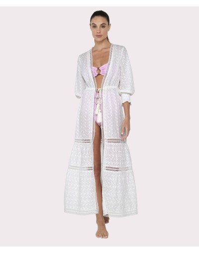 EYELET KIMONO