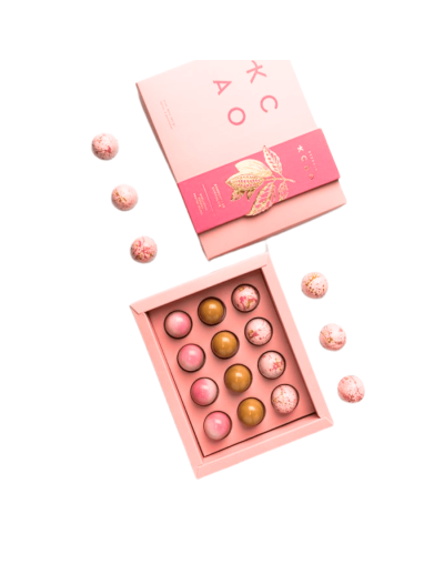 Caja x12 bombones coral