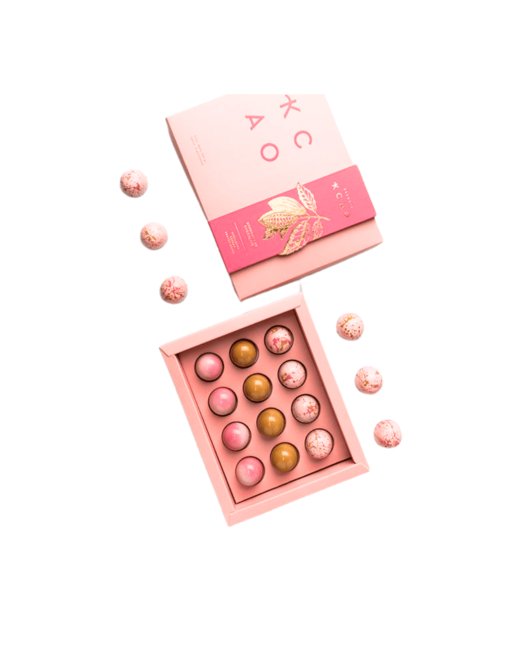 Caja x12 bombones coral