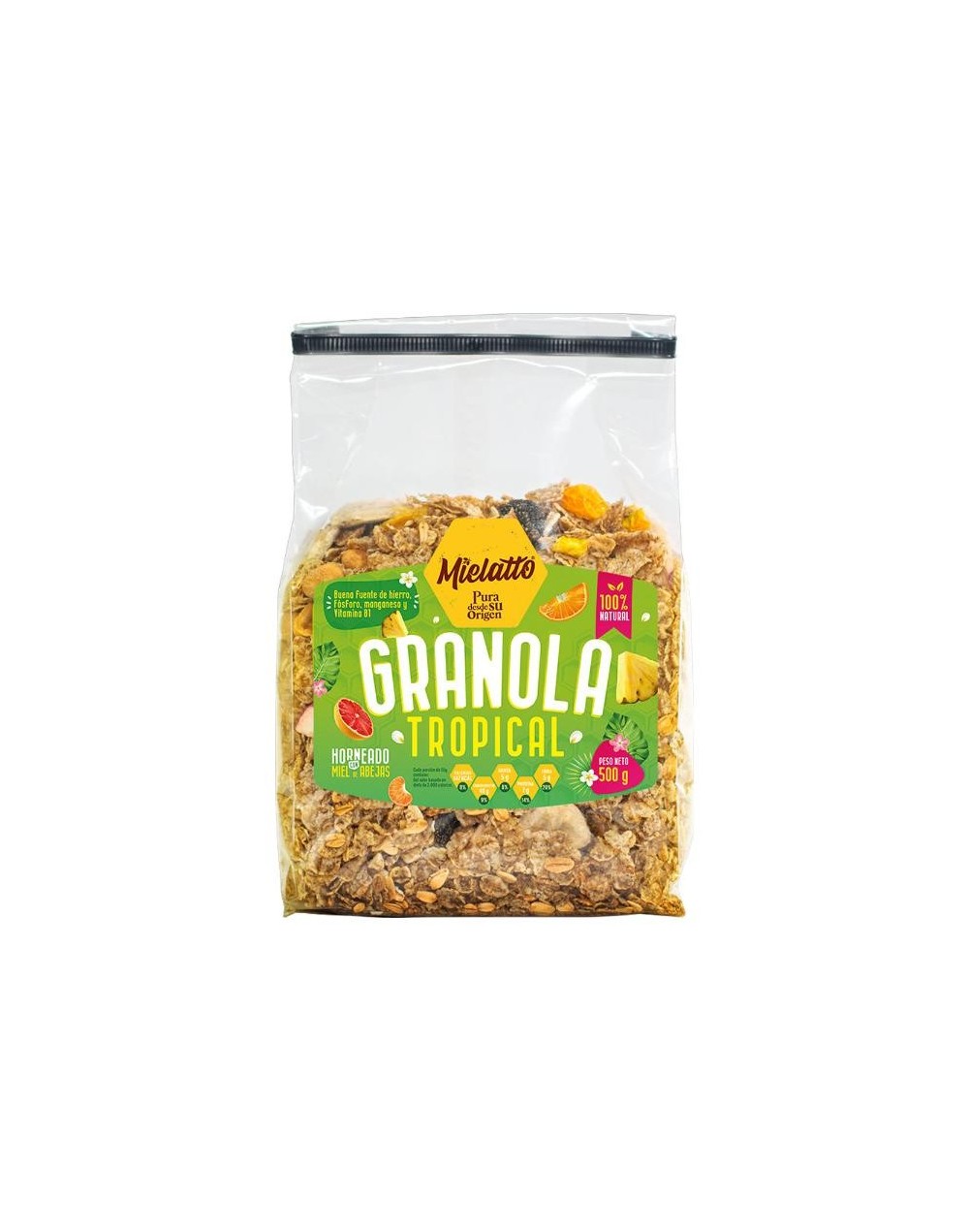 Granola tropical mielatto x 500 grs