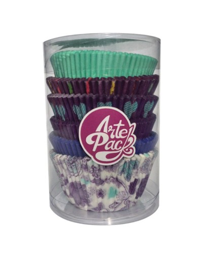 CILINDRO CON CAPACILLOS DE COLORES  PARA CUPCAKES X 150 UNIDADES