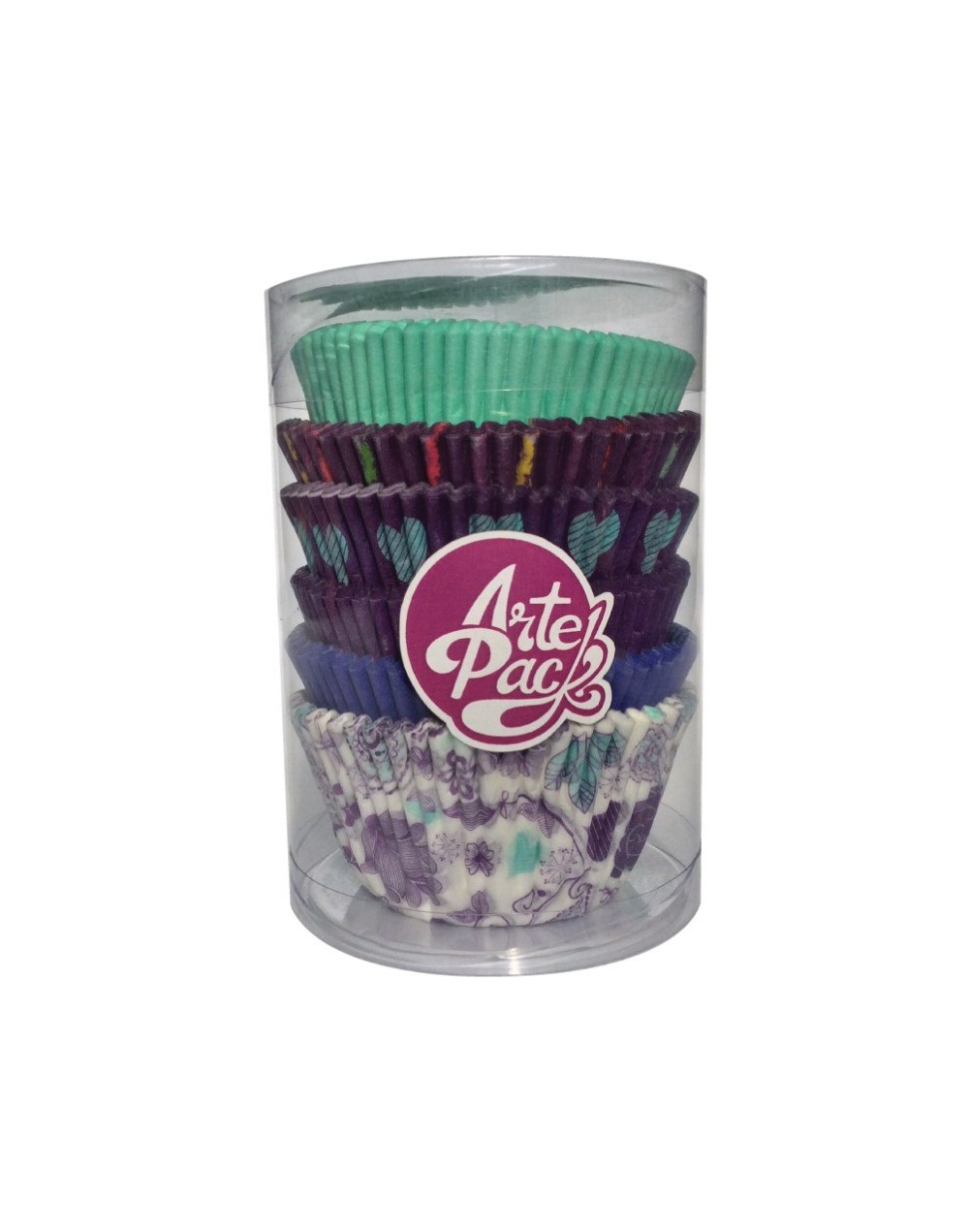 CILINDRO CON CAPACILLOS DE COLORES  PARA CUPCAKES X 150 UNIDADES