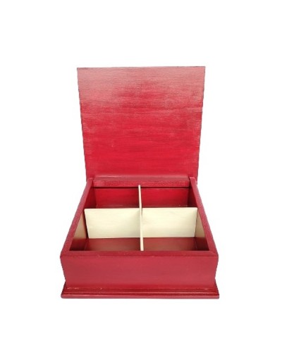 Caja cuatro divisiones flor hibisco