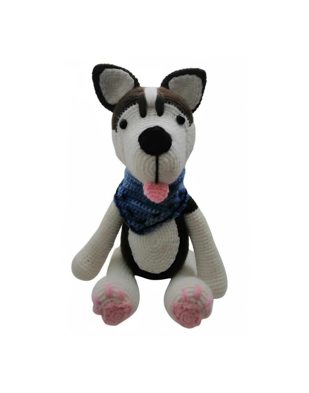 Perro husky tejido en crochet