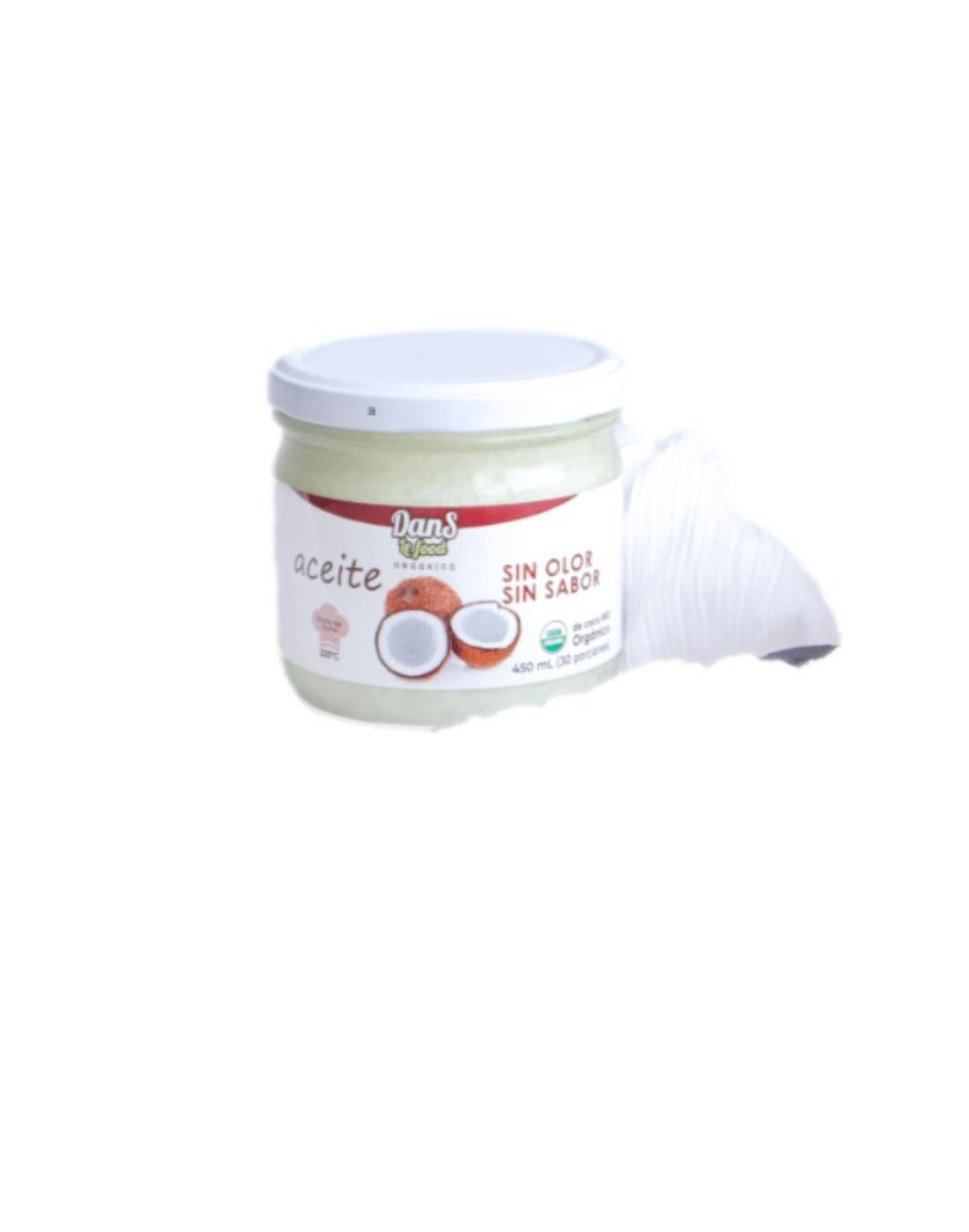 Aceite de coco organico sin olor sin sabor dans le food x 450 ml