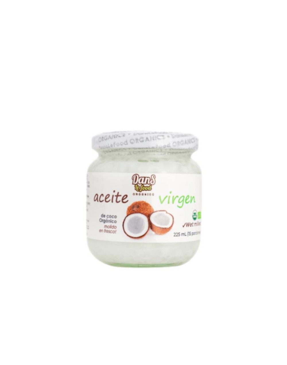Aceite de coco organico  dans le food x 225 ml