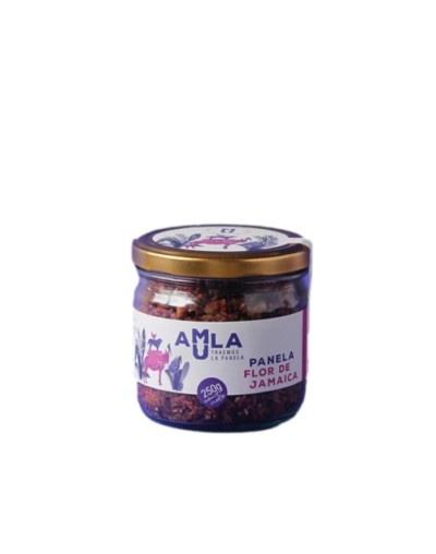 Amula panela con  flor de jamaica x 250 grs