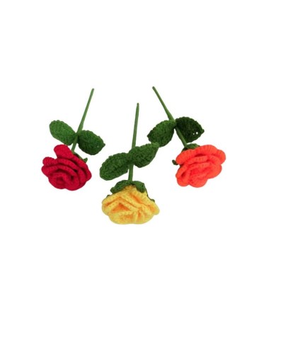 Rosas eternas tejidas en crochet