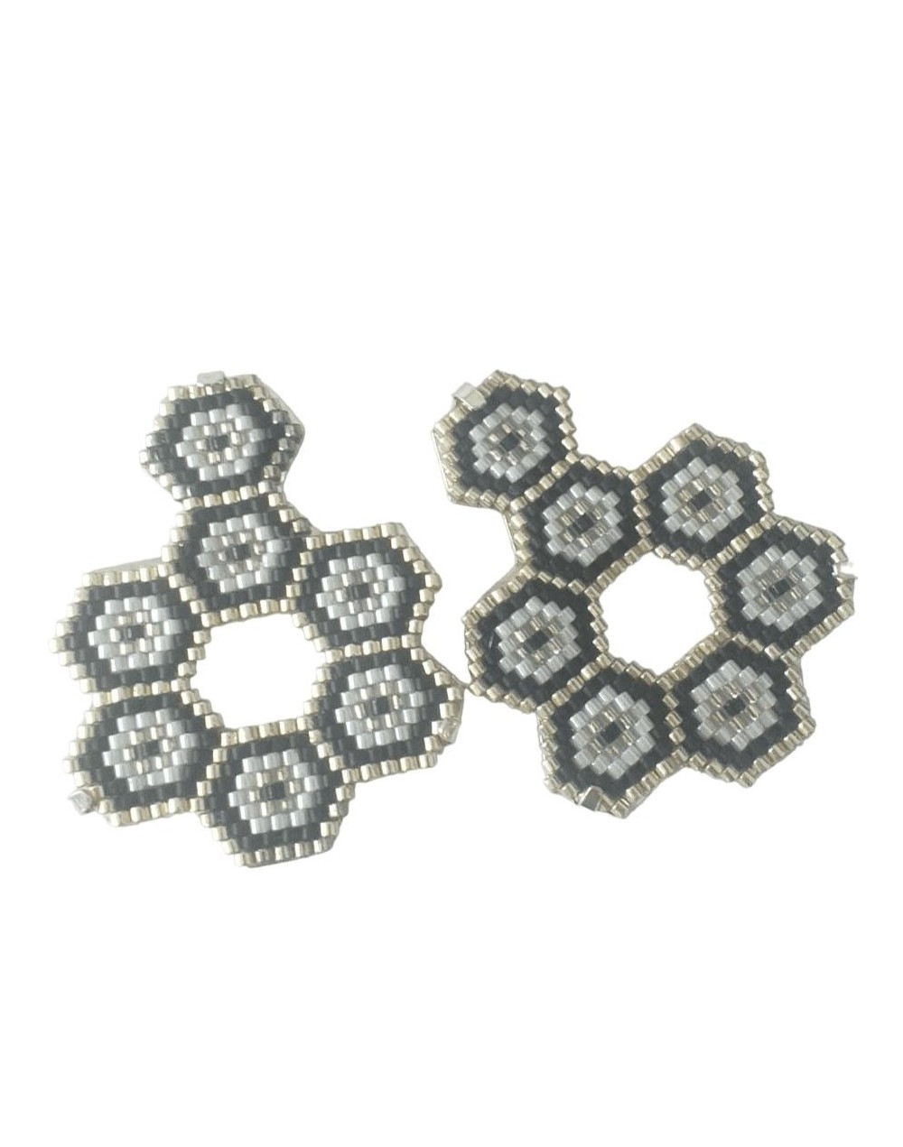 Aretes hexagonos plata