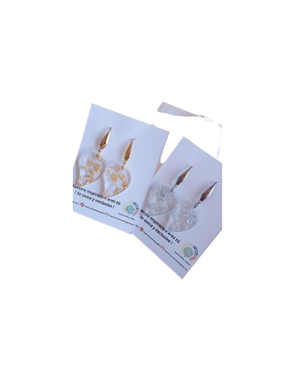 Aretes de hojitas naturales