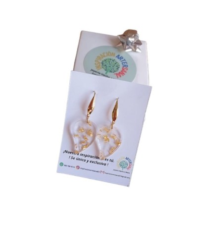 Aretes de hojitas naturales