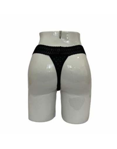 Panty lili tipo brasilera con encaje en cintura.