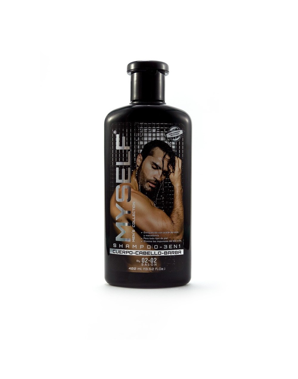 SHAMPOO 3en1 CON CARBÓN ACTIVADO X 400 ML