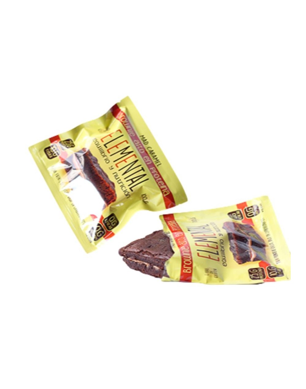 Brownie elemental  proteina arequipe  o chocolate x 100 grs