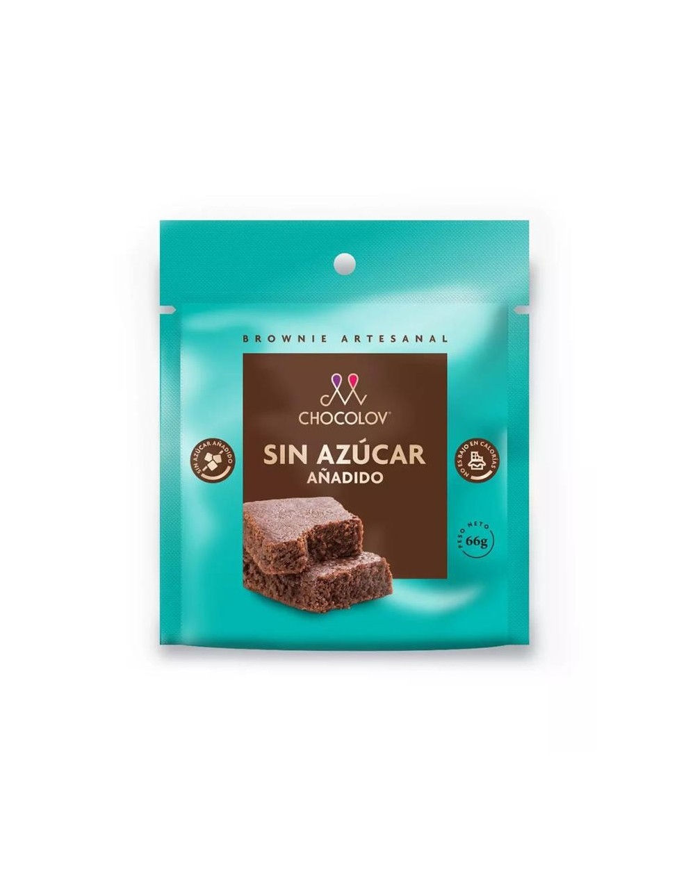 Brownie chocolov sin azucar x 66 grs
