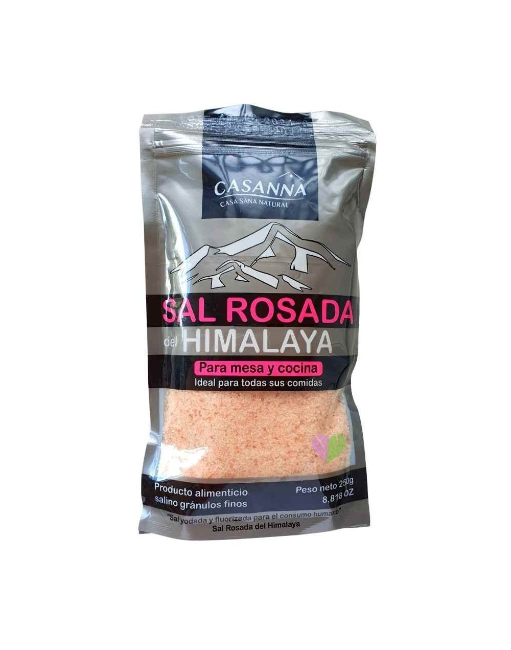 Sal rosada del himalaya 500 grs (fina o gruesa) casanna