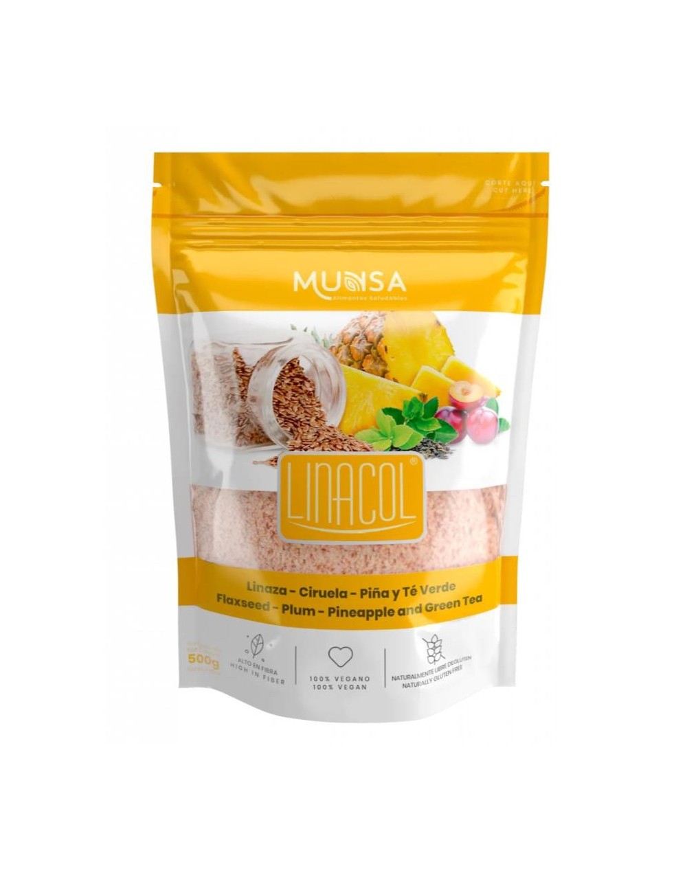 Linacol ciruela piña te verde x 500grs munsa