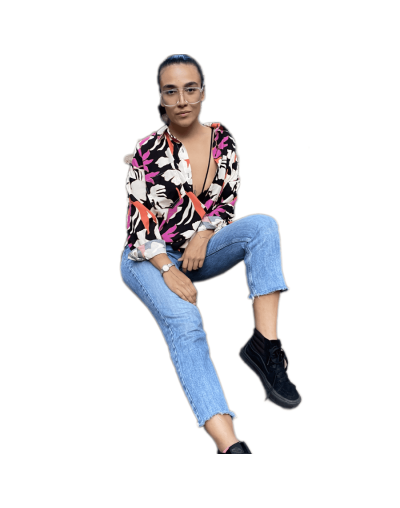 Camisa oversized estampada
