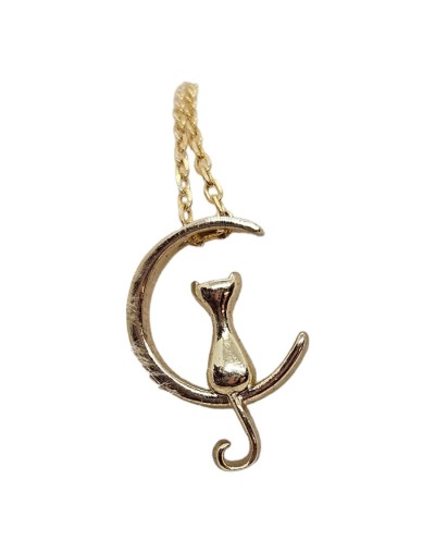 Cadena con gato en luna
