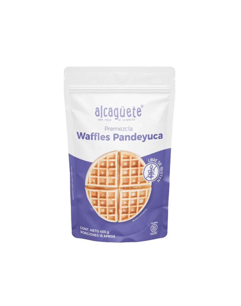 Premezcla alcaguete waffle pandeyuca x 400 grs