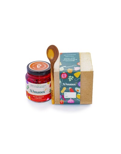 Regalo con salsa picante estuche y cuchara