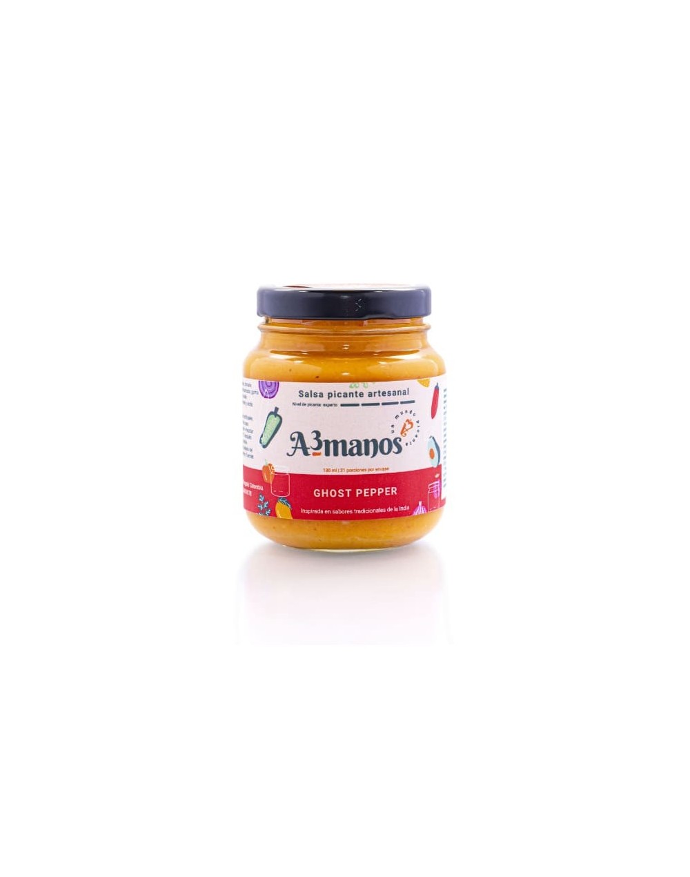 Salsa ghostpepper, 130ml salsa picante ají