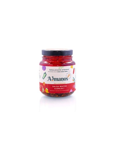 Salsa macha artesanal ajonjolí, 130ml salsa picante ají