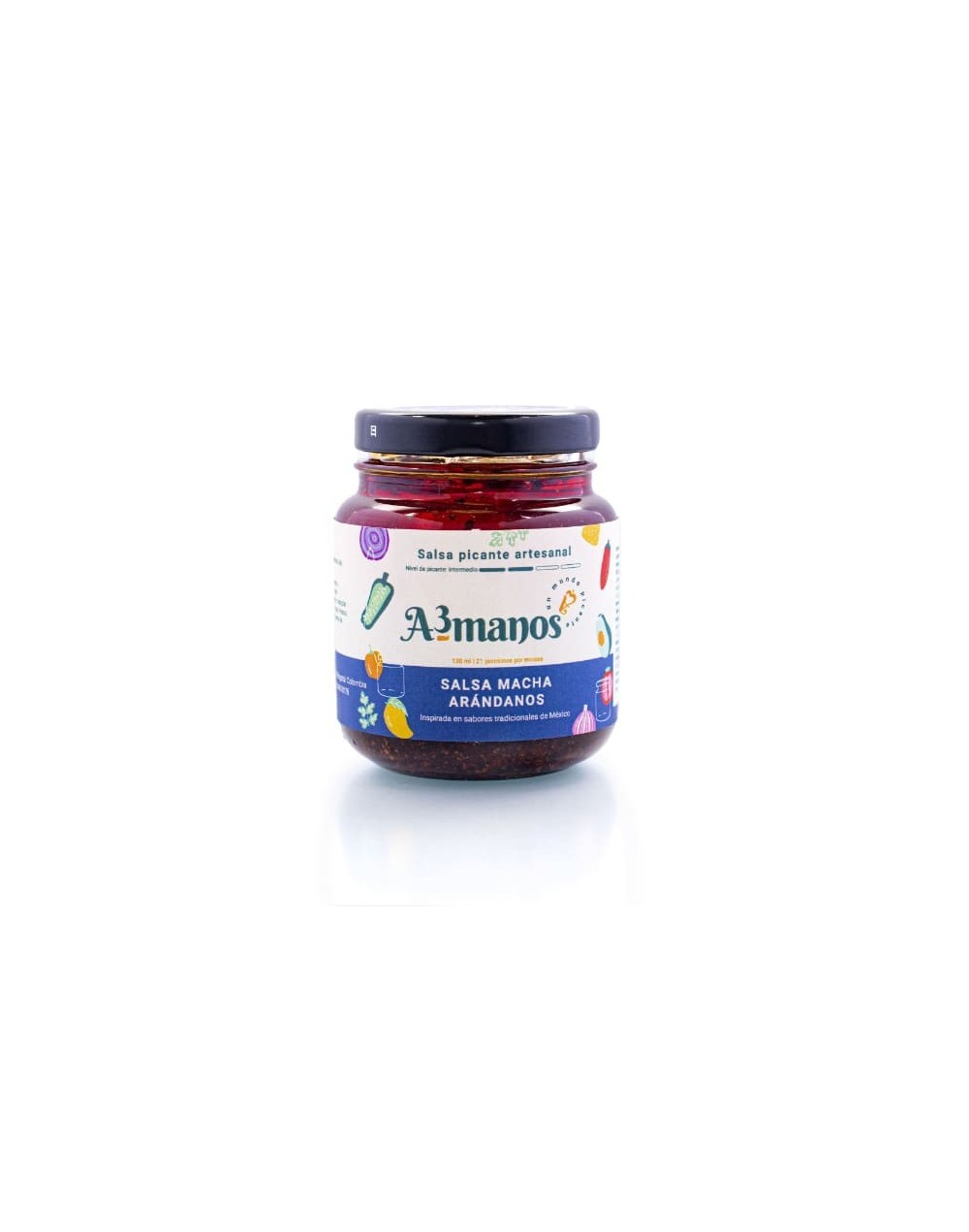Salsa macha artesanal arándanos 130ml salsa picante ají