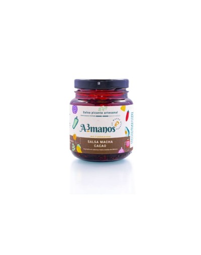 Salsa macha artesanal cacao, 130ml salsa picante ají